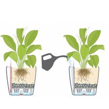 LECHUZA Classico 18 Επιτραπέζια Γλάστρα Ø19x17cm Αυτοποτιζόμενη Λευκή Γερμανίας