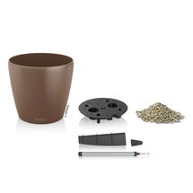 LECHUZA Classico 18 Επιτραπέζια Γλάστρα Ø19x17cm Αυτοποτιζόμενη Καρυδί Γερμανίας