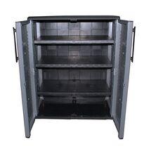 ARTPLAST Ιταλίας Παπουτσοθήκη-Ντουλάπα 68x37x84cm με 3 Ράφια-4Αποθηκευτικούς Χώρους 10kg Μεταλλικούς STRONG Μεντεσέδες Γκρι Σκούρο EASYLINE