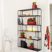 LECHUZA CUBE Glossy Triple Επιτραπέζια Γλάστρα 40x14x14cm Αυτοποτιζόμενη με Εσωτερικό Δοχείο Scarlet Red Γερμανίας