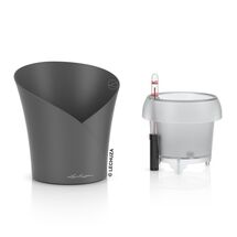 LECHUZA ORCHIDEA Επιτραπέζια Γλάστρα Ø18x20cm Αυτοποτιζόμενη Slate Matt Γερμανίας