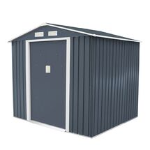 STEELEN Μεταλλική Αποθήκη Κήπου - Σπιτάκι Κήπου 201x181x190 (6.6x6) 3.3m² Γαλβανιζέ Polis Γκρι
