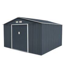 STEELEN Μεταλλική Αποθήκη Κήπου - Σπιτάκι Κήπου 321x301x205cm (10.5'x9.9') 9m² Γαλβανιζέ Polis Γκρι