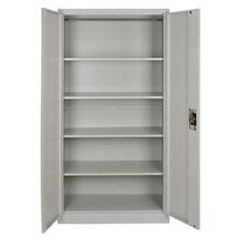 STEELEN Μεταλλική Ντουλάπα 90x45x181cm Πάχους 0.6mm/0.8mm (πάτωμα) Γαλβανιζέ με 4 Ράφια ΧΩΡΙΣ ΠΟΔΙΑ - 5 Αποθηκευτικοί Χώροι