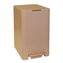 Κάδος Μπάνιου με Πεντάλ 17lt 18.5x26x37cm με Εσωτερικό Κάδο 10lt 1.04kg Πλαστικό SOFT CLOSE Μπεζ Άμμου Ελλάδας