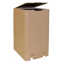 Κάδος Μπάνιου με Πεντάλ 17lt 18.5x26x37cm με Εσωτερικό Κάδο 10lt 1.04kg Πλαστικό SOFT CLOSE Μπεζ Άμμου Ελλάδας