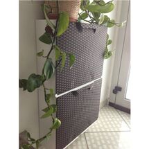 ARTPLAST Ιταλίας Παπουτσοθήκη Πλαστική Συναρμολογούμενη 51x17.3x41cm για 3 Ζευγάρια 2.5 kg RATTAN UNIKA Γκρι Καφέ - Μπεζ