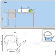 LECHUZA YULA Ποτιστήρι 30x14x21.5cm 1.7lt Πλαστικό Λευκό-Πράσινο Γερμανίας