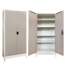 STEELEN Μεταλλική Ντουλάπα 70x40x181cm Πάχους 0.6mm/0.8mm (πάτωμα) Γαλβανιζέ με 4 Ράφια και Ρυθμιζόμενα Πόδια - 5 Αποθηκευτικοί Χώροι Taupe-Μπεζ