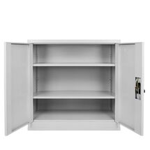 STEELEN Μεταλλική Ντουλάπα 70x40x91cm Πάχους 0.6mm/0.8mm (πάτωμα) Γαλβανιζέ με 2 Ράφια  ΧΩΡΙΣ ΠΟΔΙΑ - 3 Αποθηκευτικοί Χώροι