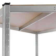 VESTA Μεταλλική Γαλβανιζέ Ραφιέρα Dexion 5όροφη 90x90x180cm με Μοριοσανίδες Πάχους 5mm 24.5kg Πάχος Δοκών 0.7mm MAX Αντοχή 875kg (175kg / Ράφι)