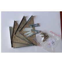 STEELEN Σετ 4 Γωνίες Στήριξης για Μεταλλικές Αποθήκες Κήπου