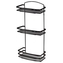 TEKNO-TEL Εταζέρα Μπάνιου INOX Matt (Ανοξείδωτο Ατσάλι-Ματ Όψη) 3όροφη 25x13x48cm Βάρος 1.05kg Πάχος Ø5mm Μαύρο Matt