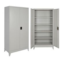 STEELEN Μεταλλική Ντουλάπα 100x45x191cm Πάχους 0.6mm/0.8mm (πάτωμα) Γαλβανιζέ 46kg με 4 Ράφια και Ρυθμιζόμενα Πόδια - 5 Αποθηκευτικοί Χώροι