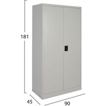 STEELEN Μεταλλική Ντουλάπα 100x45x181cm ΧΩΡΙΣ ΠΟΔΙΑ Πάχους 0.6mm/0.8mm (πάτωμα) Γαλβανιζέ με 4 Ράφια - 5 Αποθηκευτικοί Χώροι