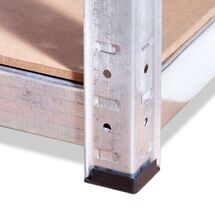 VESTA Μεταλλική Γαλβανιζέ Ραφιέρα Dexion 5όροφη 120x50x180cm με Μοριοσανίδες Πάχους 4mm 15.5kg Πάχος Δοκών 0.7mm MAX Αντοχή 875kg (175kg / Ράφι)