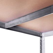 VESTA Μεταλλική Γαλβανιζέ Ραφιέρα Dexion 5όροφη 120x50x180cm με Μοριοσανίδες Πάχους 4mm 15.5kg Πάχος Δοκών 0.7mm MAX Αντοχή 875kg (175kg / Ράφι)