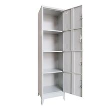 STEELEN Μεταλλική Ντουλάπα-Φοριαμός (Locker) 50x45x190cm 4 Ντουλάπια Πάχος 0.4mm 24kg Γκρι Ανοικτό