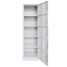 STEELEN Μεταλλική Ντουλάπα-Φοριαμός (Locker) 50x45x180cm 5 Ντουλάπια ΧΩΡΙΣ ΠΟΔΙΑ 25kg Γκρι Ανοικτό