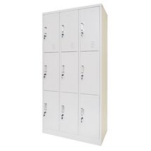 STEELEN Μεταλλική Ντουλάπα - Φοριαμός (Locker) 90x45x185cm 9 Ντουλάπια ΧΩΡΙΣ ΠΟΔΙΑ Πάχος 0.4mm 50kg Γκρι Ανοιχτό