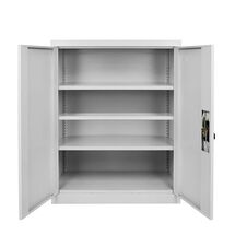 STEELEN Μεταλλική Ντουλάπα - Παπουτσοθήκη 90x45x122cm Πάχους 0.6mm/0.8mm (πάτωμα) Γαλβανιζέ με 3 Ράφια - 4 Αποθηκευτικοί Χώροι