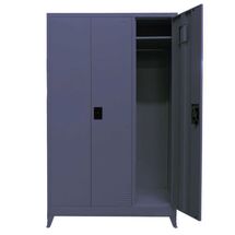 STEELEN Μεταλλική Ντουλάπα 115x45x191cm Γαλβανιζέ 3φυλλη με 5 Ράφια και Ρυθμιζόμενα Πόδια -7 Αποθηκευτικοί Χώροι 56.5kg Ανθρακί Ματ