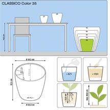 LECHUZA Classico 35 Επιδαπέδια Γλάστρα Ø34.5x32.5cm Αυτοποτιζόμενη SAND BROWN Γερμανίας