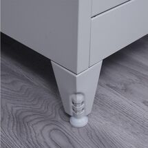 STEELEN Μεταλλική Ντουλάπα-Φοριαμός (Locker) 38x45x191cm Μονόφυλλη 23.5kg Πάχος 0.4mm Ανοικτό Γκρι 2 Ράφια- 3 Αποθηκευτικοί Χώροι 4 Ρυθμιζόμενα Πόδια