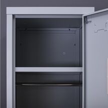 STEELEN Μεταλλική Ντουλάπα-Φοριαμός (Locker) 38x45x181cm Μονόφυλλη 23.5kg Πάχος 0.4mm Ανοικτό Γκρι 2 Ράφια- 3 Αποθηκευτικοί Χώροι ΧΩΡΙΣ ΠΟΔΙΑ