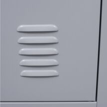 STEELEN Μεταλλική Ντουλάπα - Φοριαμός (Locker) 38x45x180cm ΧΩΡΙΣ ΠΟΔΙΑ 3 Αποθηκευτικοί Χώροι 22kg Ανοικτό Γκρι