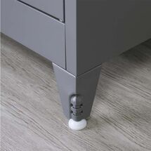 STEELEN Μεταλλική Ντουλάπα 70x40x181cm Πάχους 0.6mm/0.8mm (πάτωμα) Γαλβανιζέ με Χώρισμα και Ρυθμιζόμενα Πόδια - 5 Αποθηκευτικοί Χώροι Ανθρακί Ματ