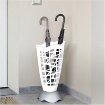 BAMA Ιταλίας Ομπρελοθήκη Πλαστική Ø30x60.5cm με Διάτρητη Επιφάνεια Λευκό-Ασημί