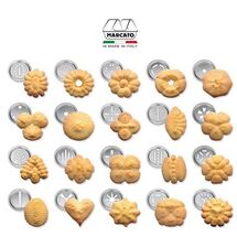 MARCATO Ιταλίας Μπισκοτομηχανή Design 2 Επιπέδων 5.5x5.5x21cm με 20 Κεφαλές για Μπισκότα Ανοδιωμένο Αλουμίνιο Πράσινο