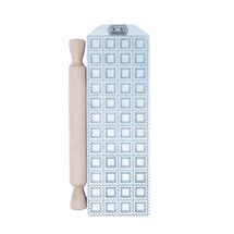 MARCATO Ιταλίας Φόρμα Design 48 θέσεων Ασημί για Ζυμαρικά Raviolini 30x10x2cm και Πλάστης