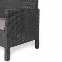 TOOMAX ITALY Καθιστικό-Σαλόνι Κήπου 4 Ατόμων + Τραπέζι Κήπου Πολυπροπυλένιο Rattan Ανθρακί PENELOPE 4 SEATS