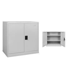 STEELEN Μεταλλική Ντουλάπα 100x45x91cm Πάχους 0.6mm/0.8mm (πάτωμα) Γαλβανιζέ με 2 Ράφια - 3 Αποθηκευτικοί Χώροι