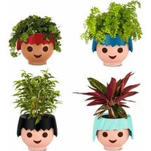 LECHUZA OJO PLAYMOBIL Γλάστρα/Κασπώ 21x21x15.75cm Αυτοποτιζόμενη FIRE RED Γερμανίας