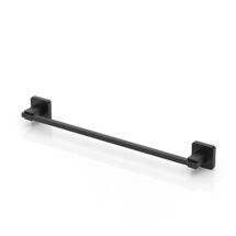 TEKNO-TEL Κρεμάστρα - Ράγα Πετσέτας Μπάνιου 47x6x5cm Αλουμινίου Επιτοίχια με Βίδες Μαύρη Matte