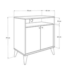 Ντουλάπι Πολυχρηστικό - Έπιπλο Τηλεόρασης - Παπουτσοθήκη 73x42x79cm 20.85kg London 220-DD Λευκό