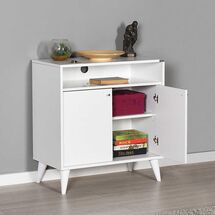 Ντουλάπι Πολυχρηστικό - Έπιπλο Τηλεόρασης - Παπουτσοθήκη 73x42x79cm 20.85kg London 220-DD Λευκό