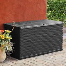 TOOMAX Ιταλίας Μπαούλο Αποθήκευσης 120x56x63cm 420lt Πλαστικό 8.5kg MULTIBOX RATTAN DARK ANTHRACITE