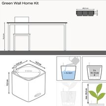 LECHUZA GREEN WALL Glossy Επιτοίχια Γλάστρα 48x6x14cm Αυτοποτιζόμενη 1.9kg με Εσωτερικά Δοχεία ΛΕΥΚΗ Γερμανίας