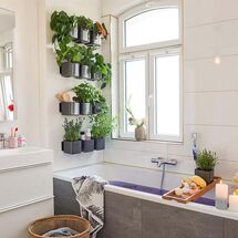 LECHUZA GREEN WALL Glossy Επιτοίχια Γλάστρα 48x6x14cm Αυτοποτιζόμενη 1.9kg με Εσωτερικά Δοχεία ΛΕΥΚΗ Γερμανίας