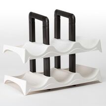 BAMA Ιταλίας Βάση-Κάβα 6 Φιαλών Πλαστική 2όροφη 33x19x27.5cm Κρεμ