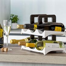 BAMA Ιταλίας Βάση-Κάβα 6 Φιαλών Πλαστική 2όροφη 33x19x27.5cm Κρεμ