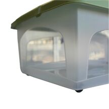 VIOMES Ελλάδας Κουτί Αποθήκευσης 59x40x19.5cm Πλαστικό 33lt Βάρος 1kg με 4 Ρόδες Διάφανο με Πράσινο Παστέλ Καπάκι No 630