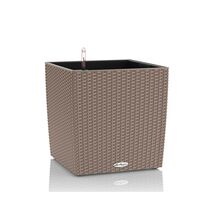 LECHUZA Cube Cottage 40 Επιδαπέδια Γλάστρα 39x39x40cm Αυτοποτιζόμενη με Δοχείο Φύτευσης Sand Brown Γερμανίας