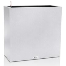 LECHUZA Canto WIDE 80 Επιδαπέδια Γλάστρα 79x37x76cm Αυτοποτιζόμενη Quartz White Όψη Φυσική Πέτρα Γερμανίας