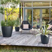 LECHUZA Classico 60 Επιδαπέδια Γλάστρα Ø59x56cm Αυτοποτιζόμενη Λευκή Γερμανίας