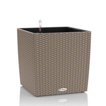 LECHUZA Cube Cottage 50 Επιδαπέδια Γλάστρα 49x49x49.5cm Αυτοποτιζόμενη με Δοχείο Φύτευσης Sand Brown Γερμανίας